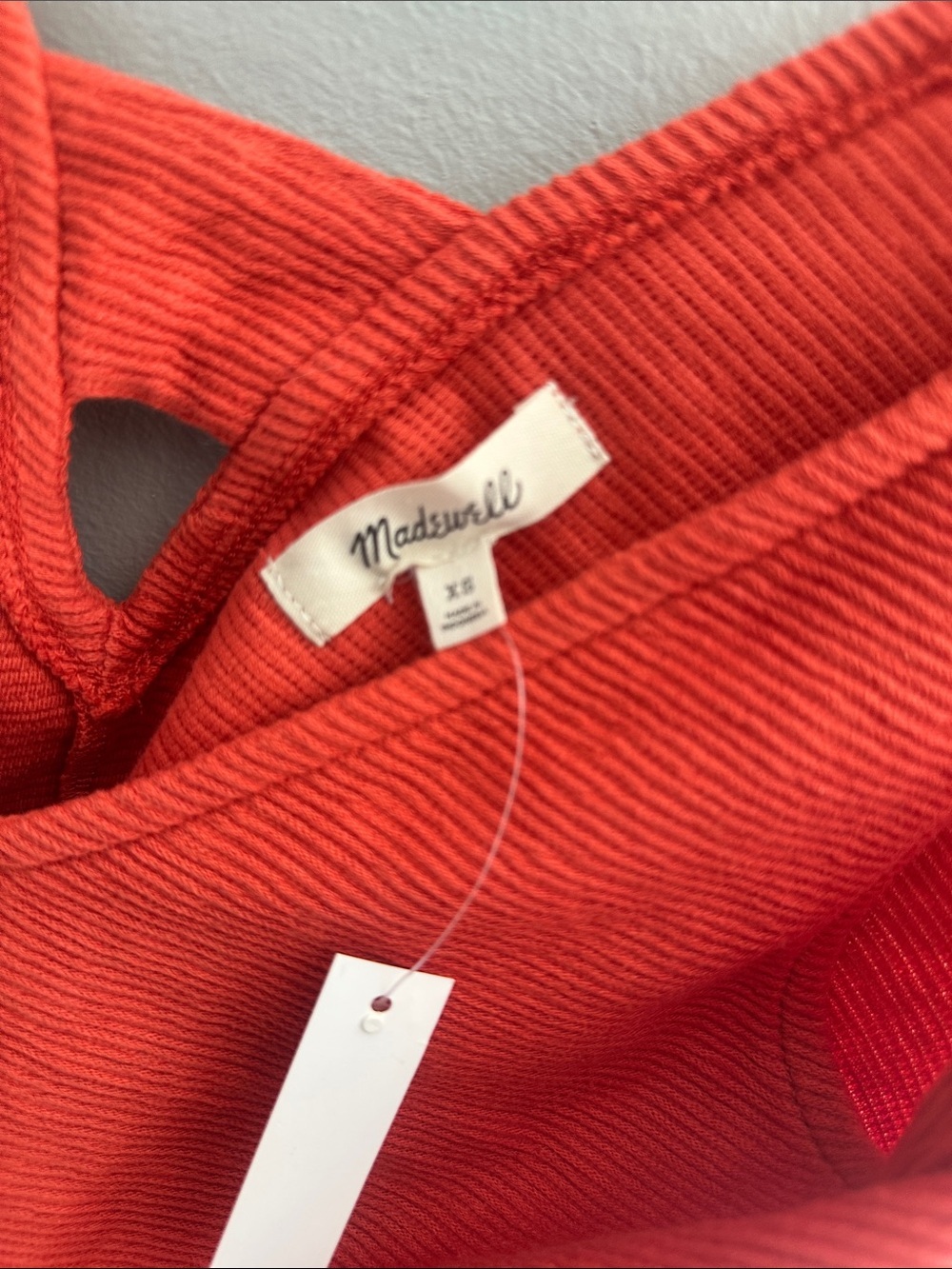 Madewell Coral Red V-Neck Ribbed Tank - Picture 5 of 6